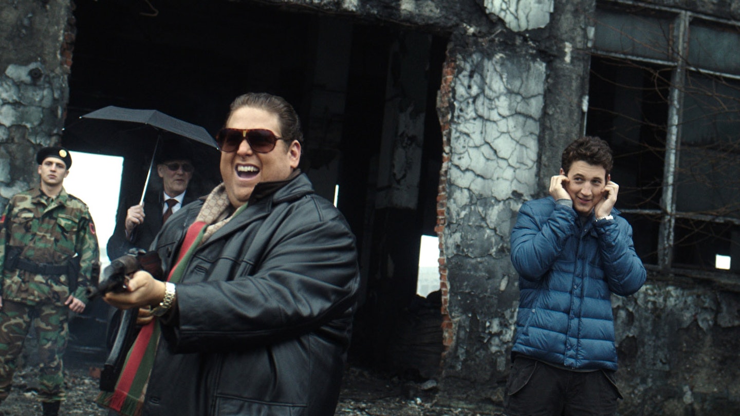 Jonah Hill and Miles Teller in War Dogs