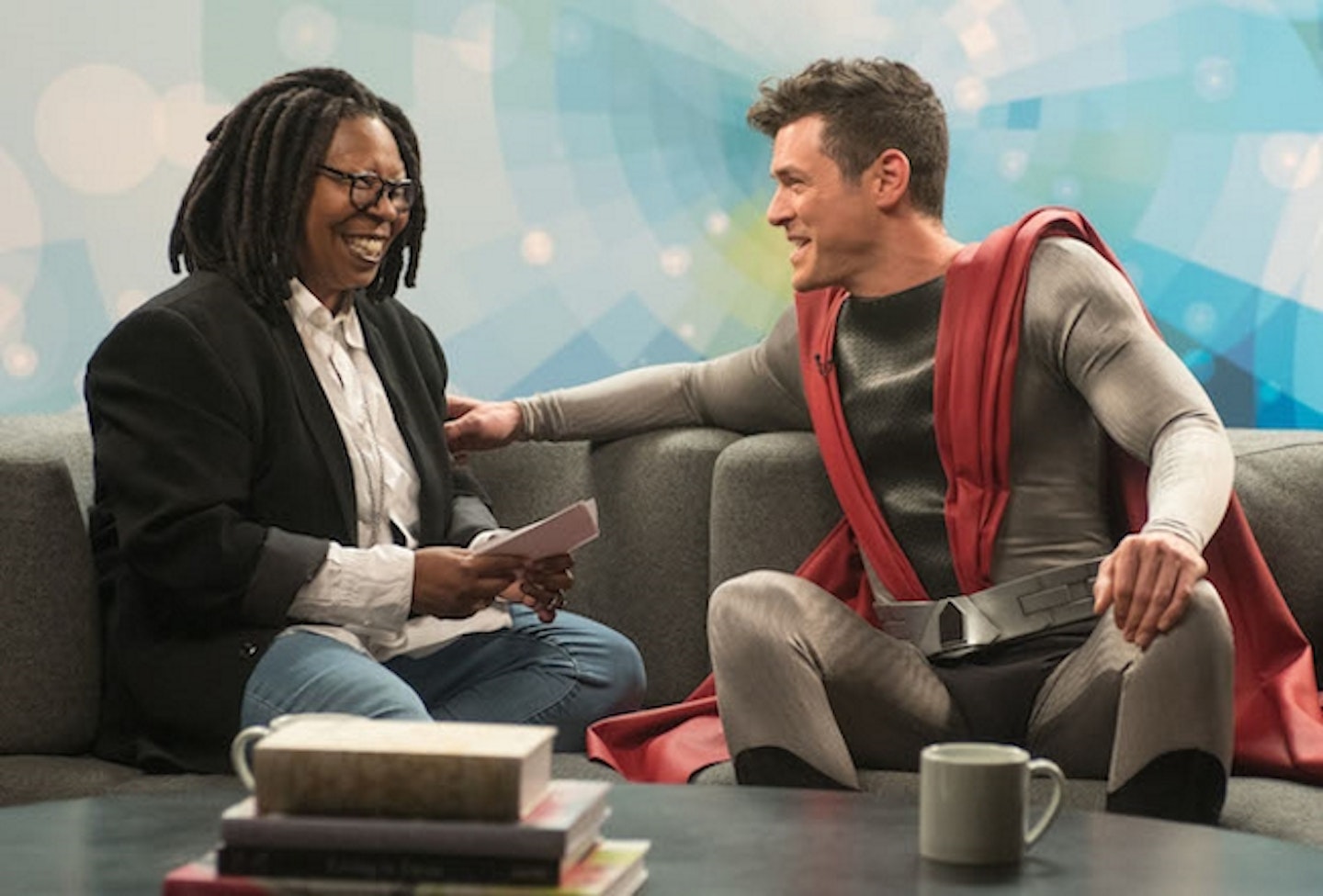 Whoopi Goldberg and Brendan Hines in The Tick