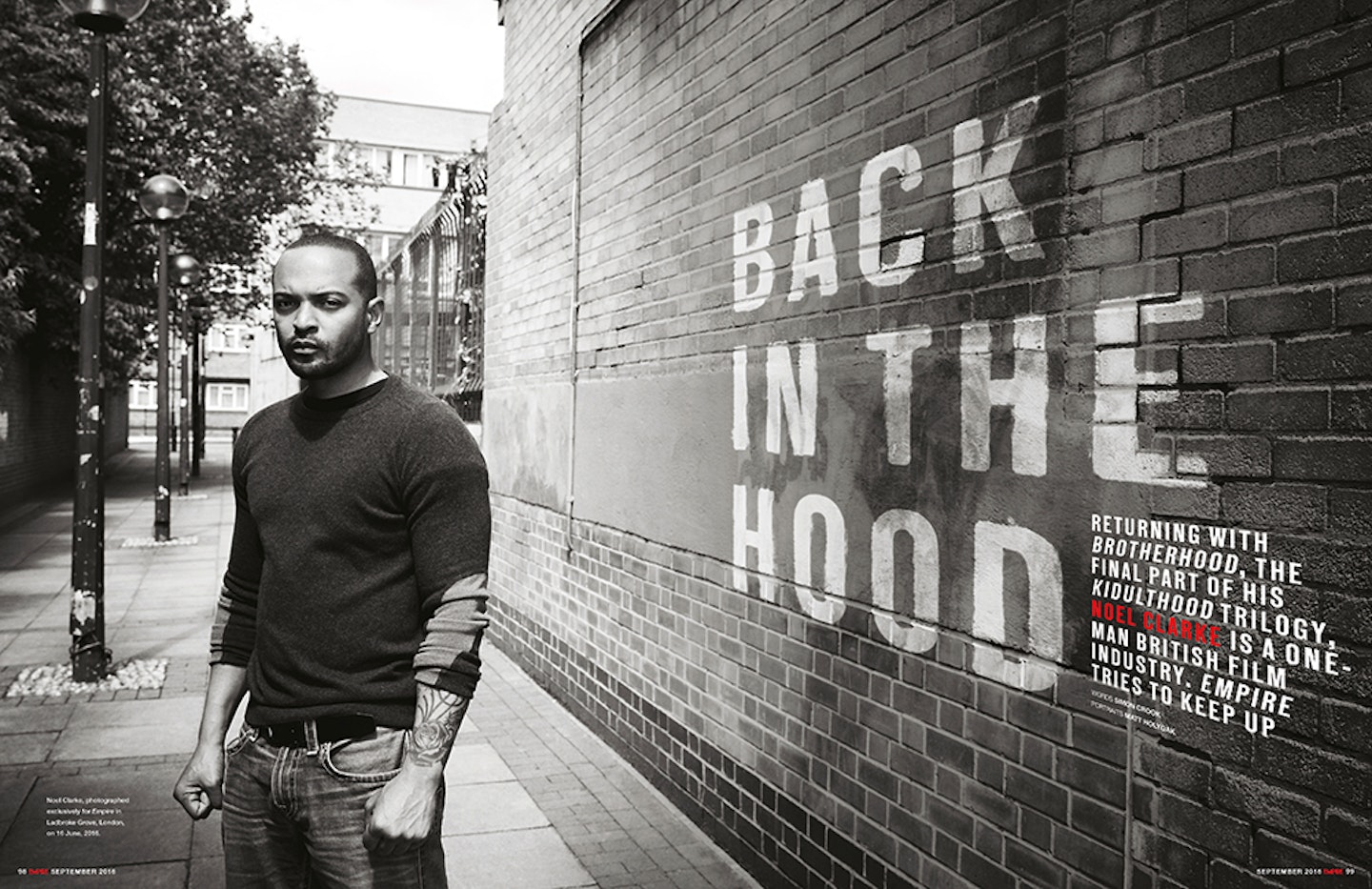 Noel Clarke shot exclusively for Adulthood