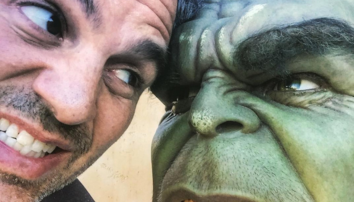 Mark Ruffalo with the Hulk