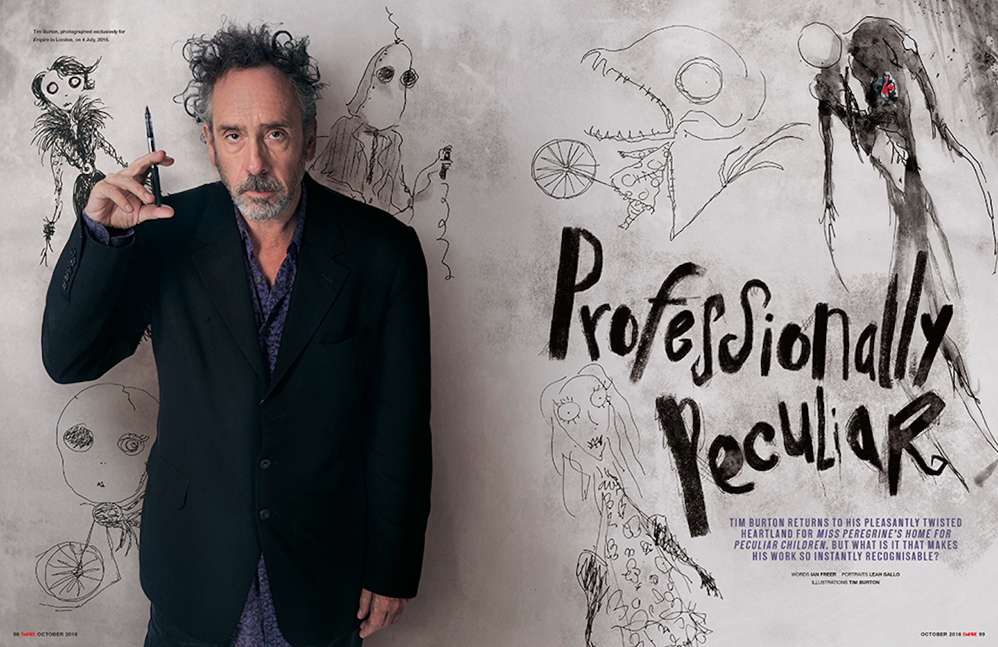 Tim Burton is subject of a forensic Empire study this month