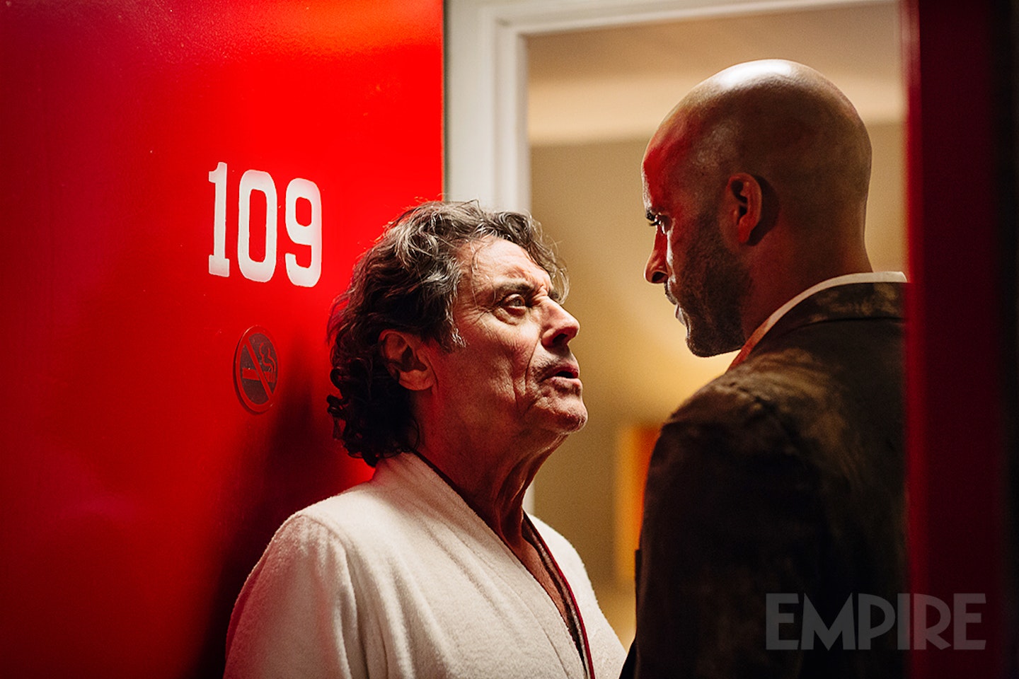 Ian McShane as Mr Wednesday in American Gods