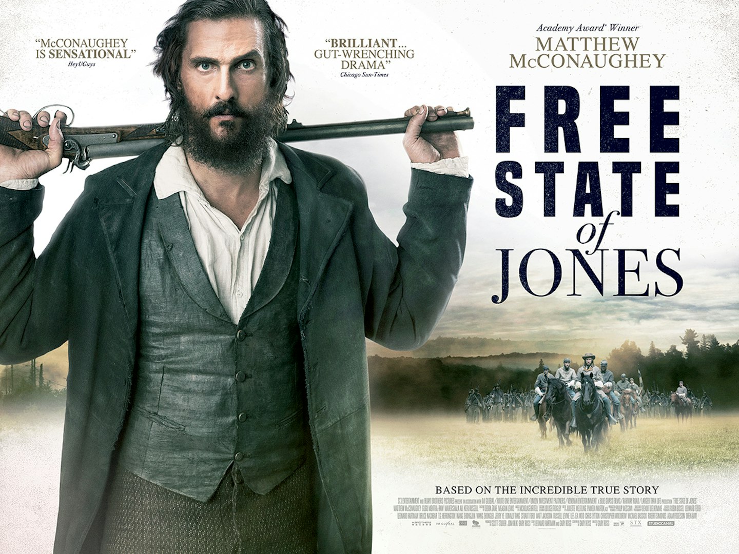Matthew McConaughey in Free the new State Of Jones poster