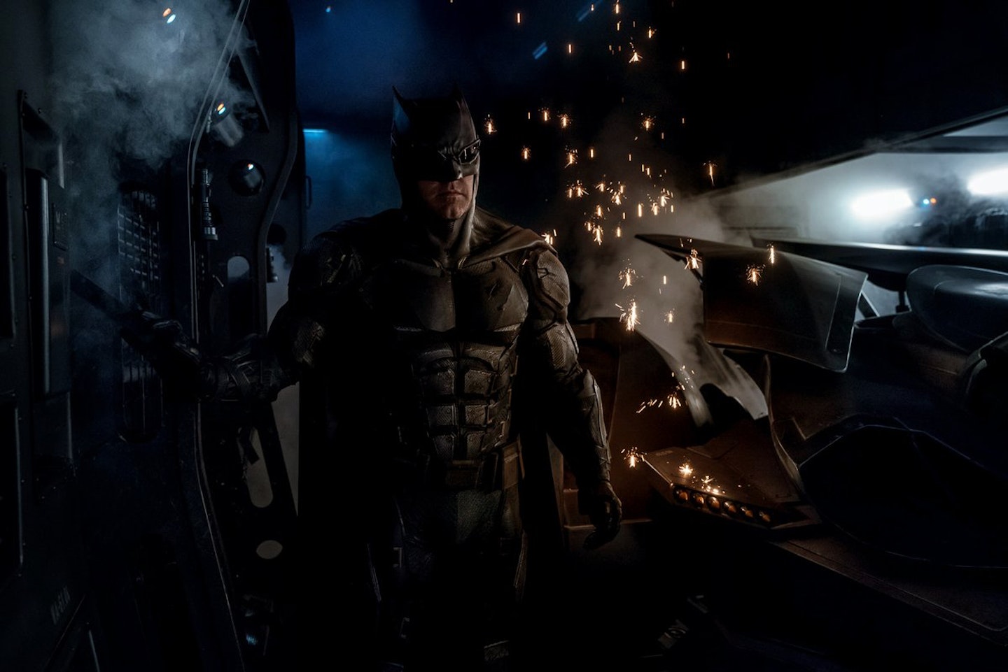 Ben Affleck in Justice League's Tactical Batsuit