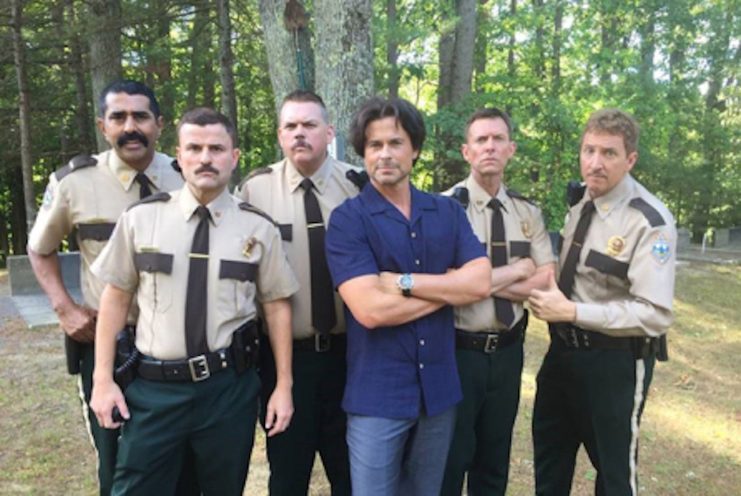 Rob Lowe and the Super Troopers 2 cast