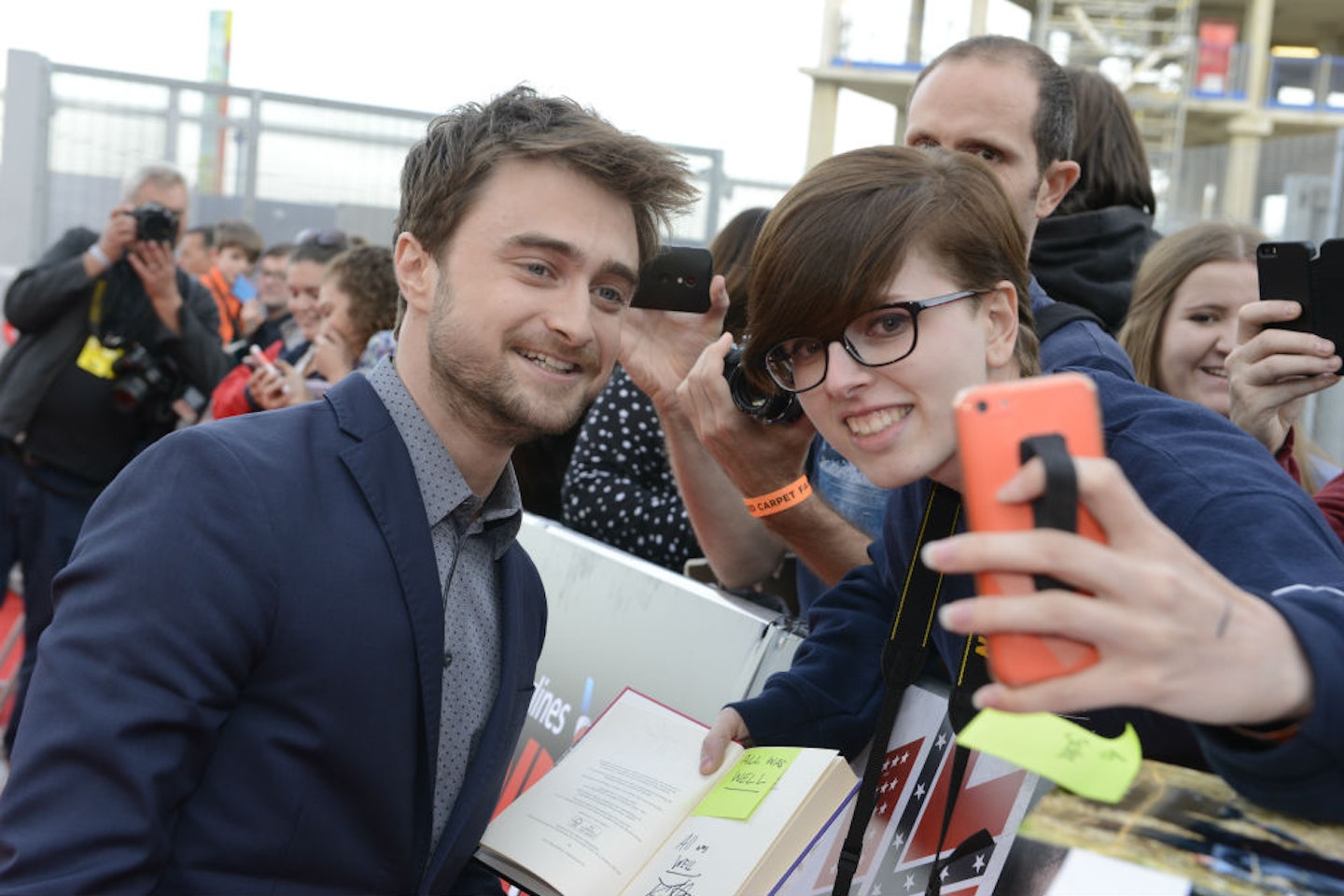 Daniel Radcliffe with a fan at Empire Live