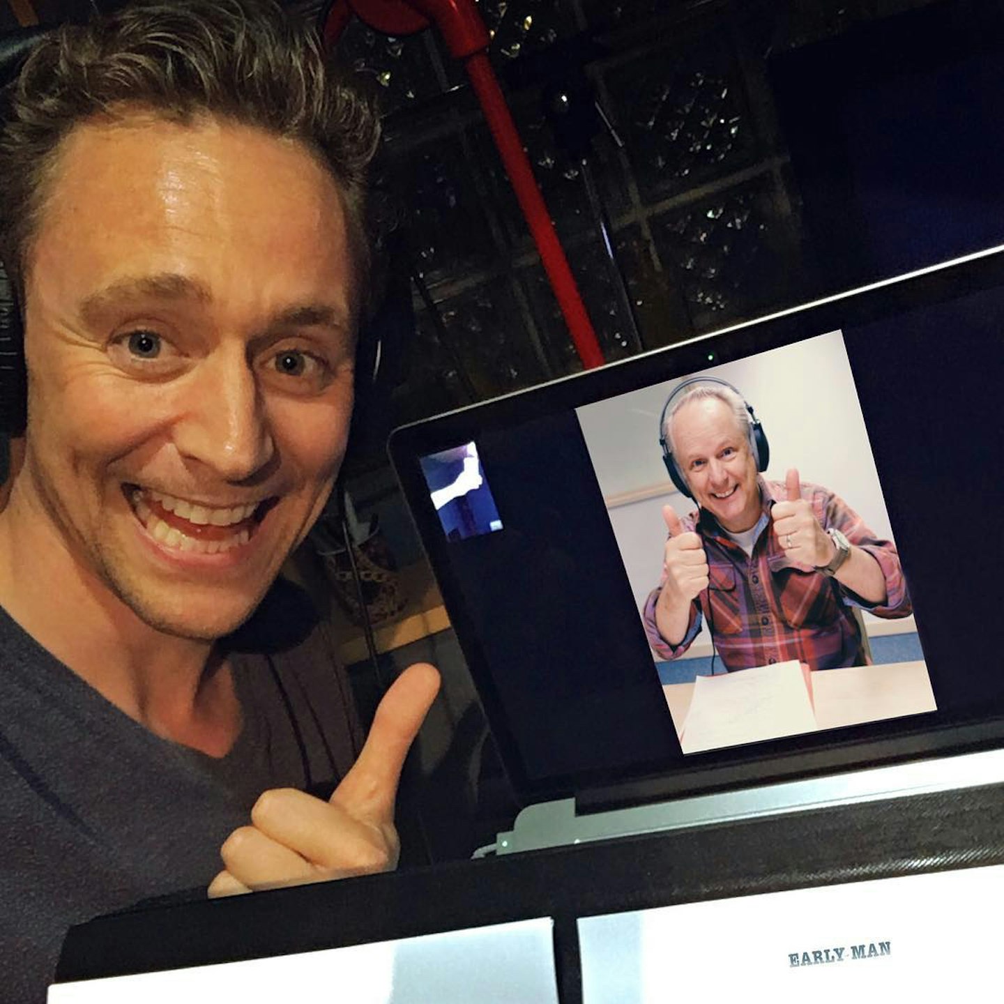 Tom Hiddleston Early Man announcement photo