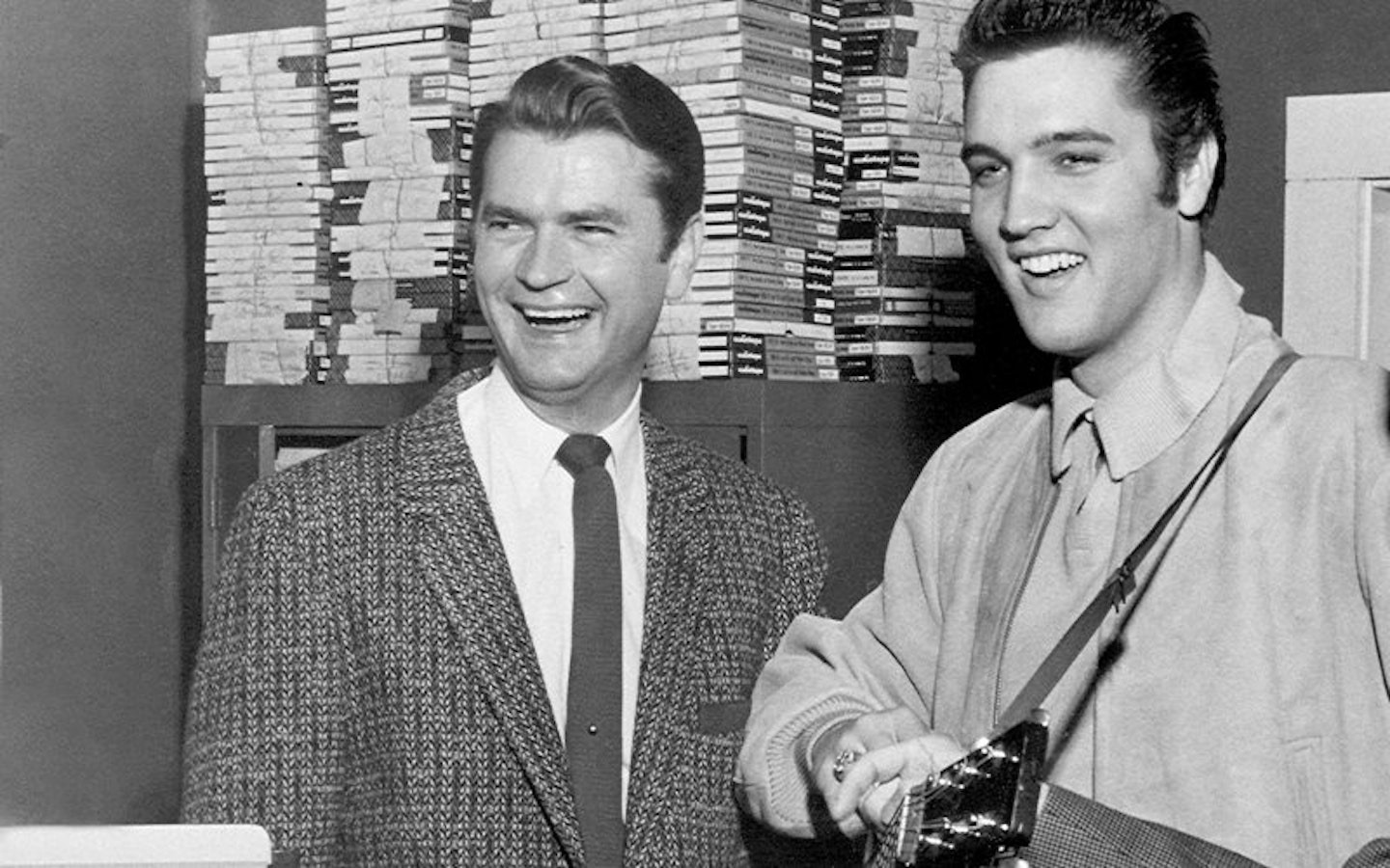 Sam Phillips with Elvis Presley