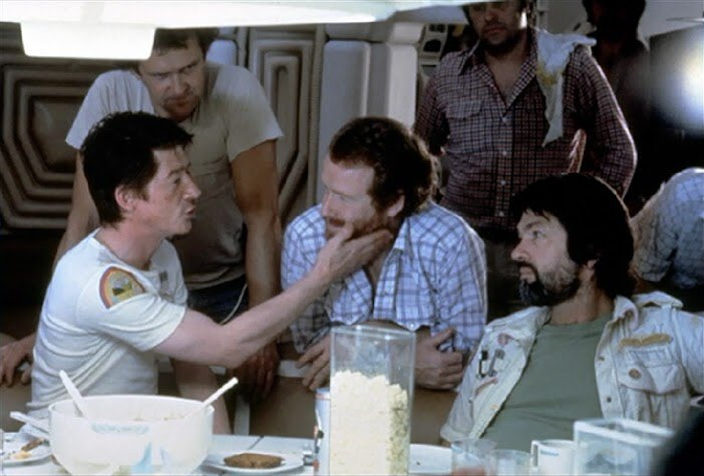 Ridley Scott and John Hurt on the Alien set