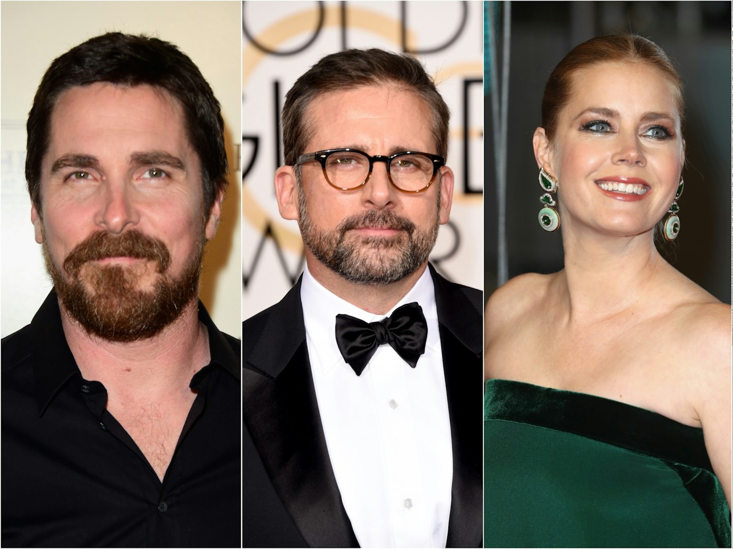 Christian Bale, Steve Carell and Amy Adams