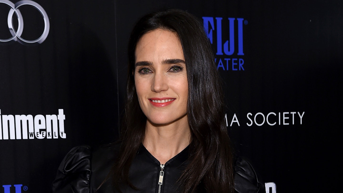 Jennifer Connelly oozes cool in leather jacket alongside her three