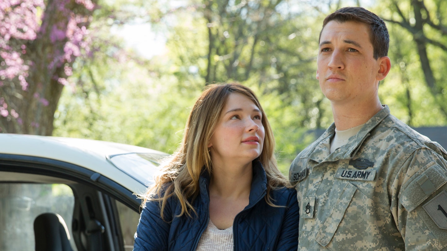 Haley Bennett and Miles Teller in Thank You For Your Service