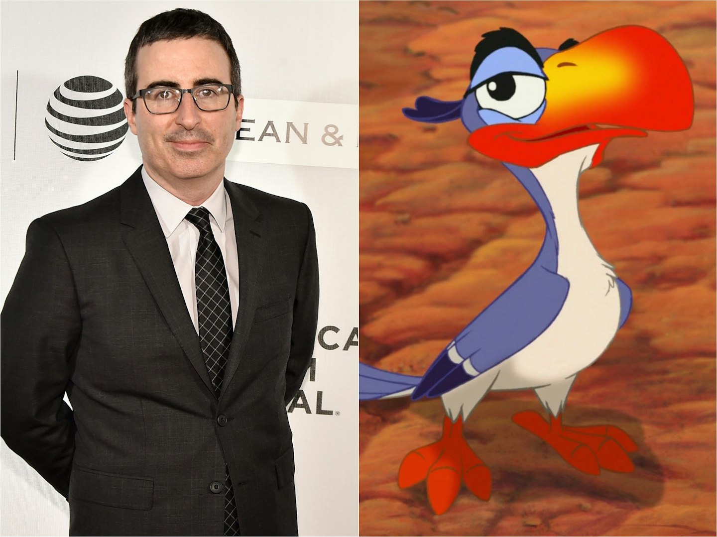 John Oliver and Zazu from The Lion King