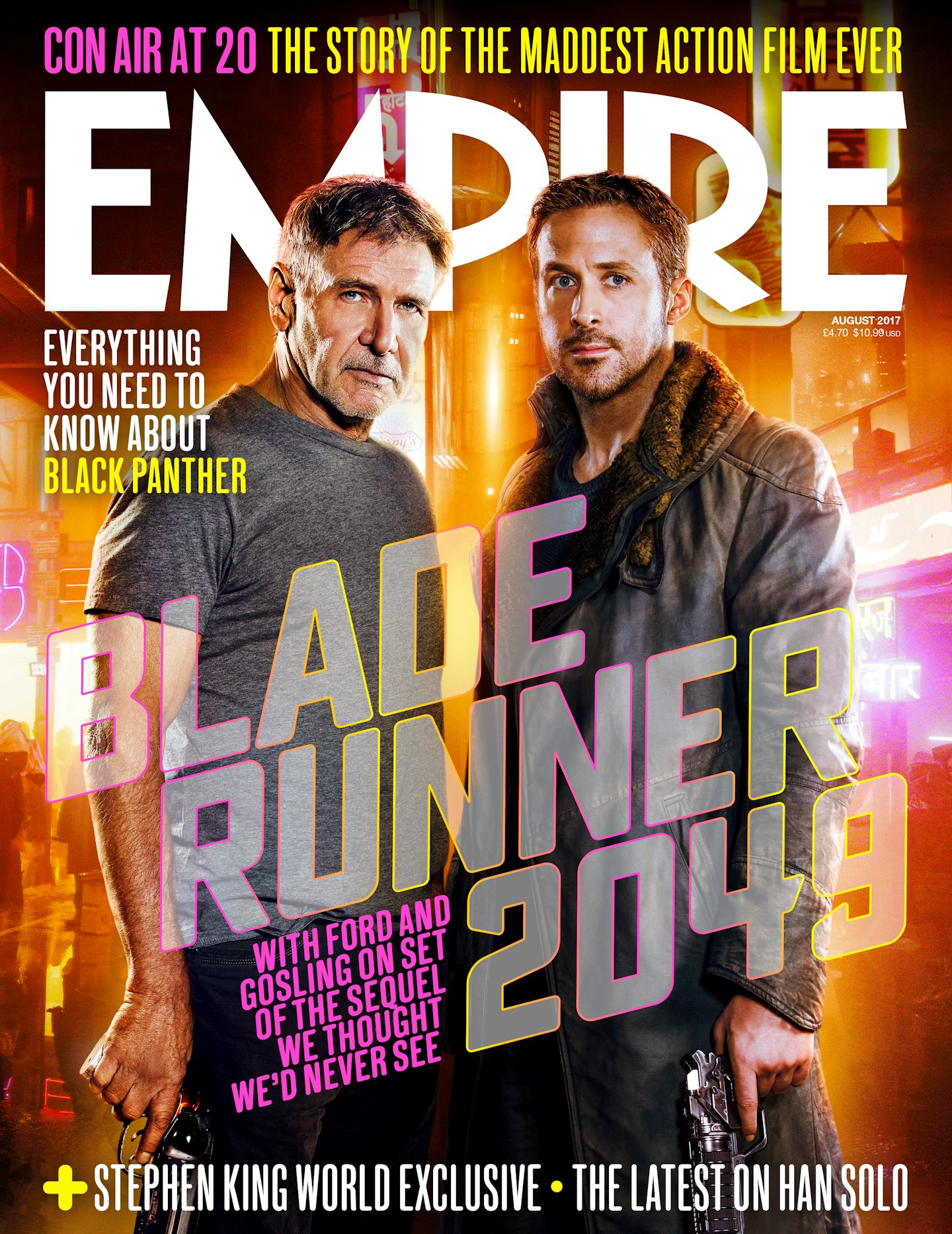 empire magazine ryan gosling harrison ford blade runner 2049 cover
