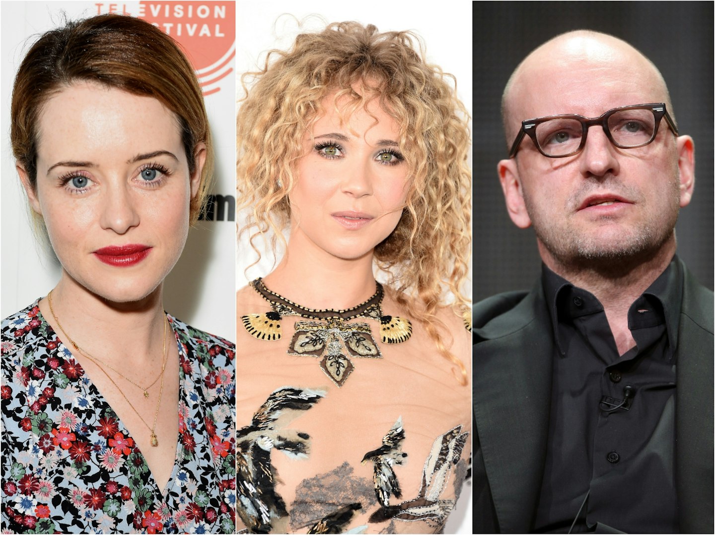 Claire Foy, Juno Temple and Steven Soderbergh