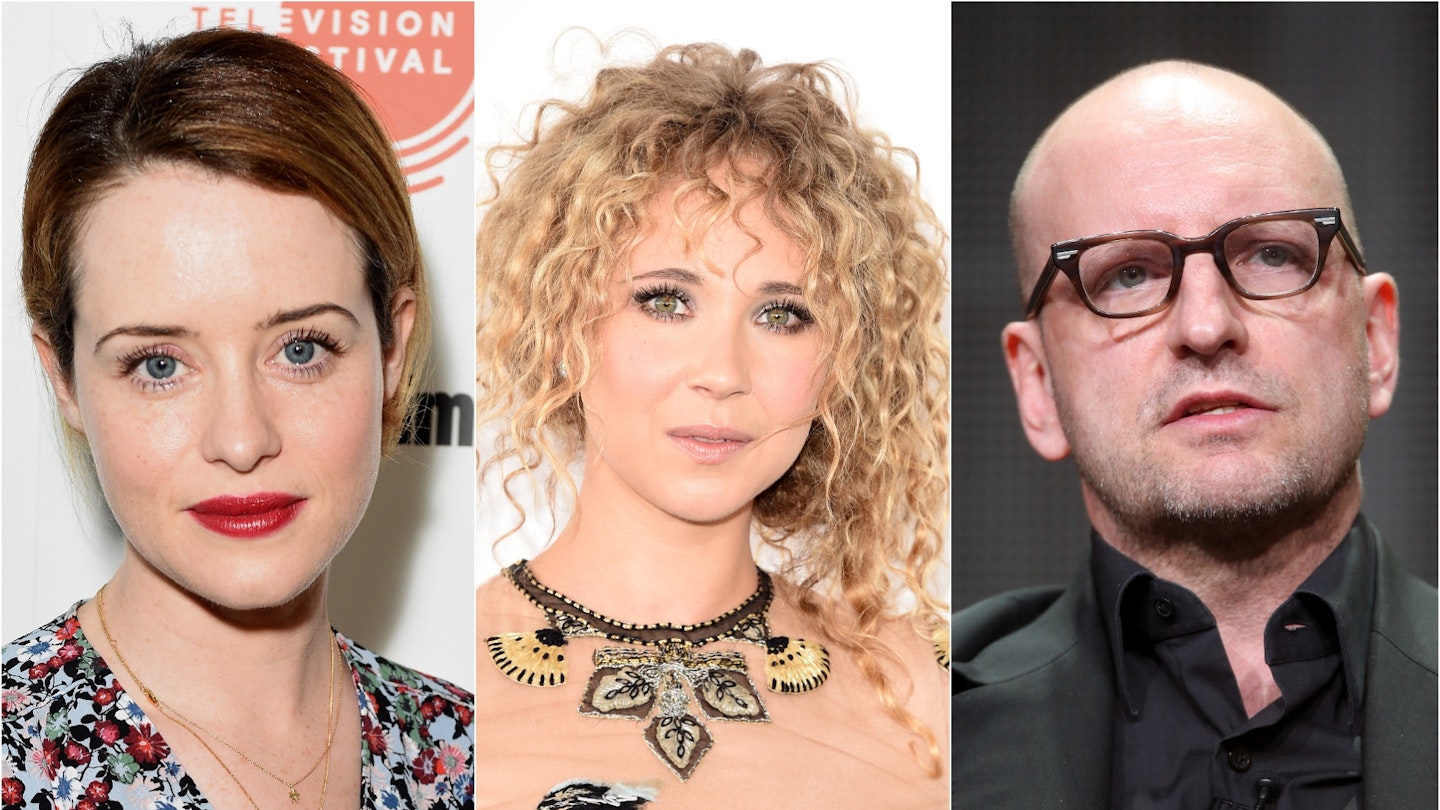 Claire Foy, Juno Temple and Steven Soderbergh