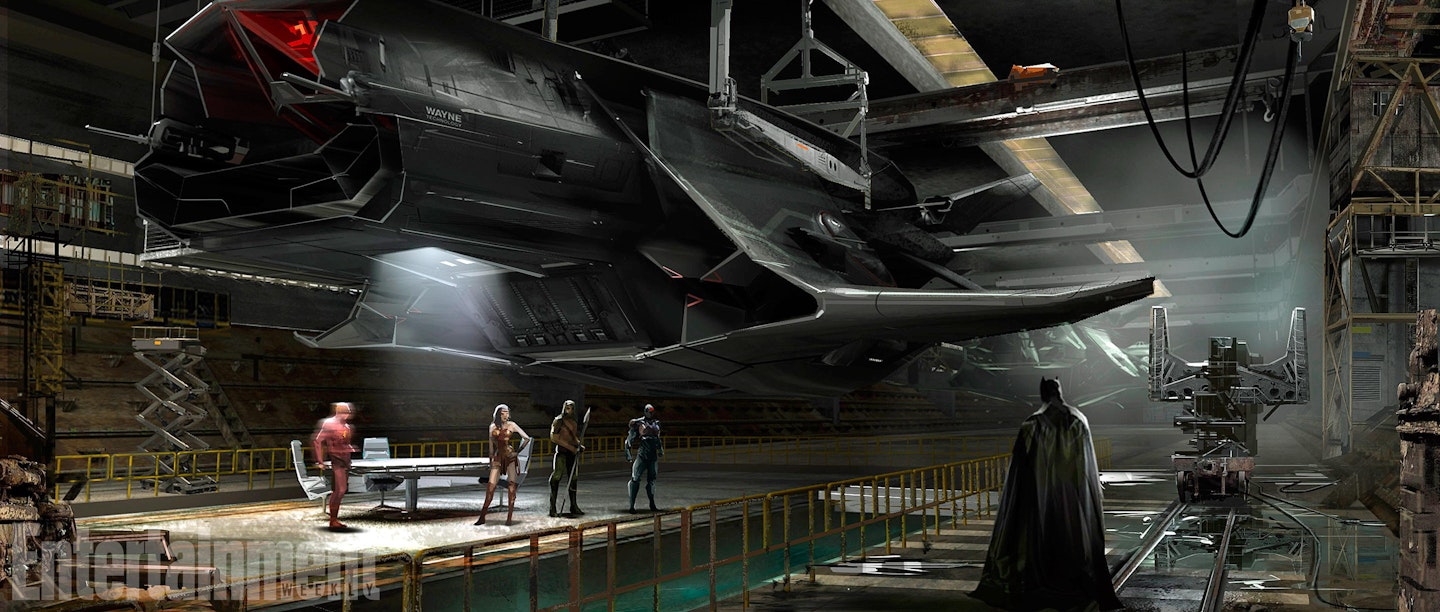 Justice League concept art Flying Fox