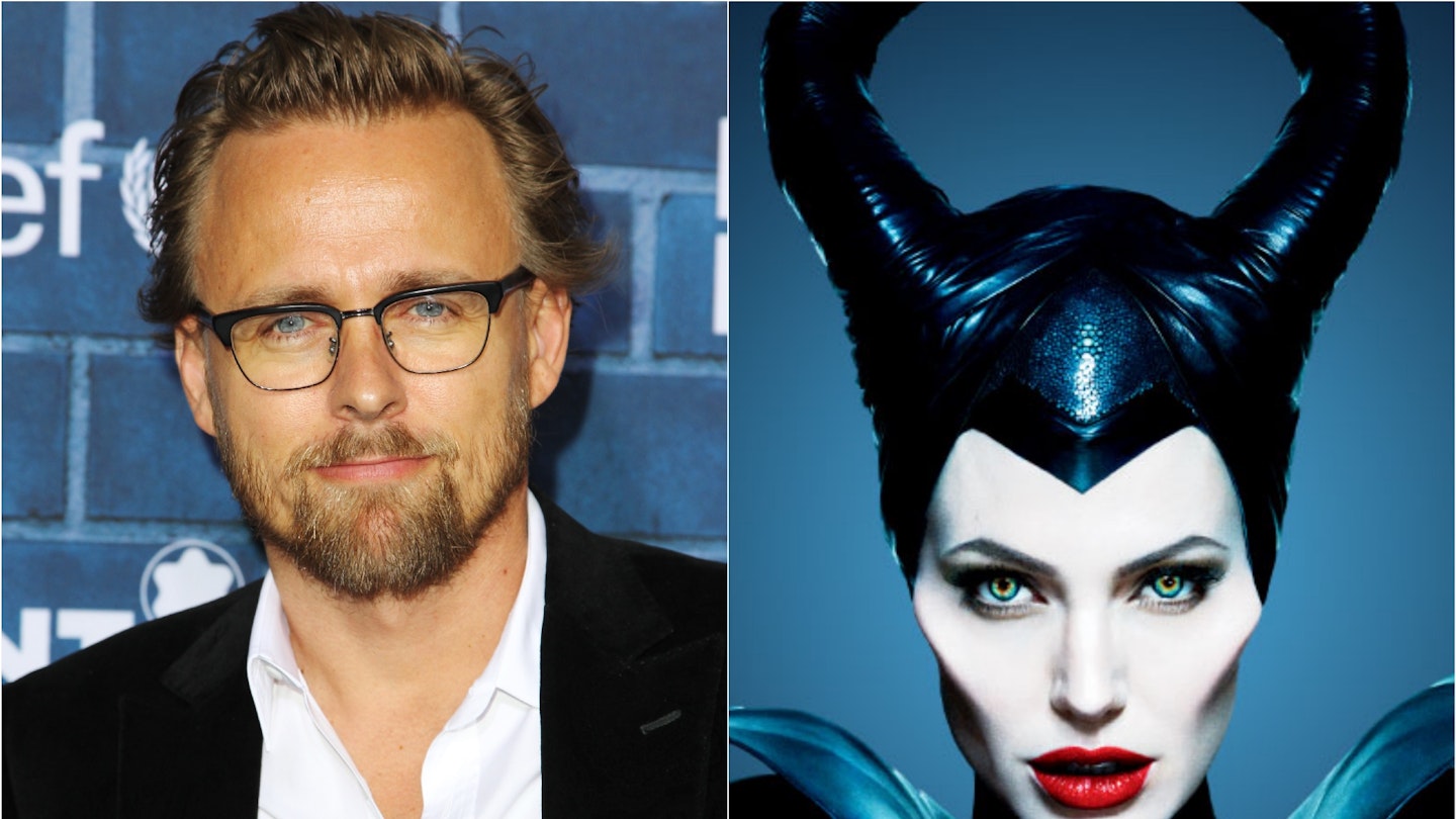 Joachim Rønning and Angelina Jolie as Maleficent
