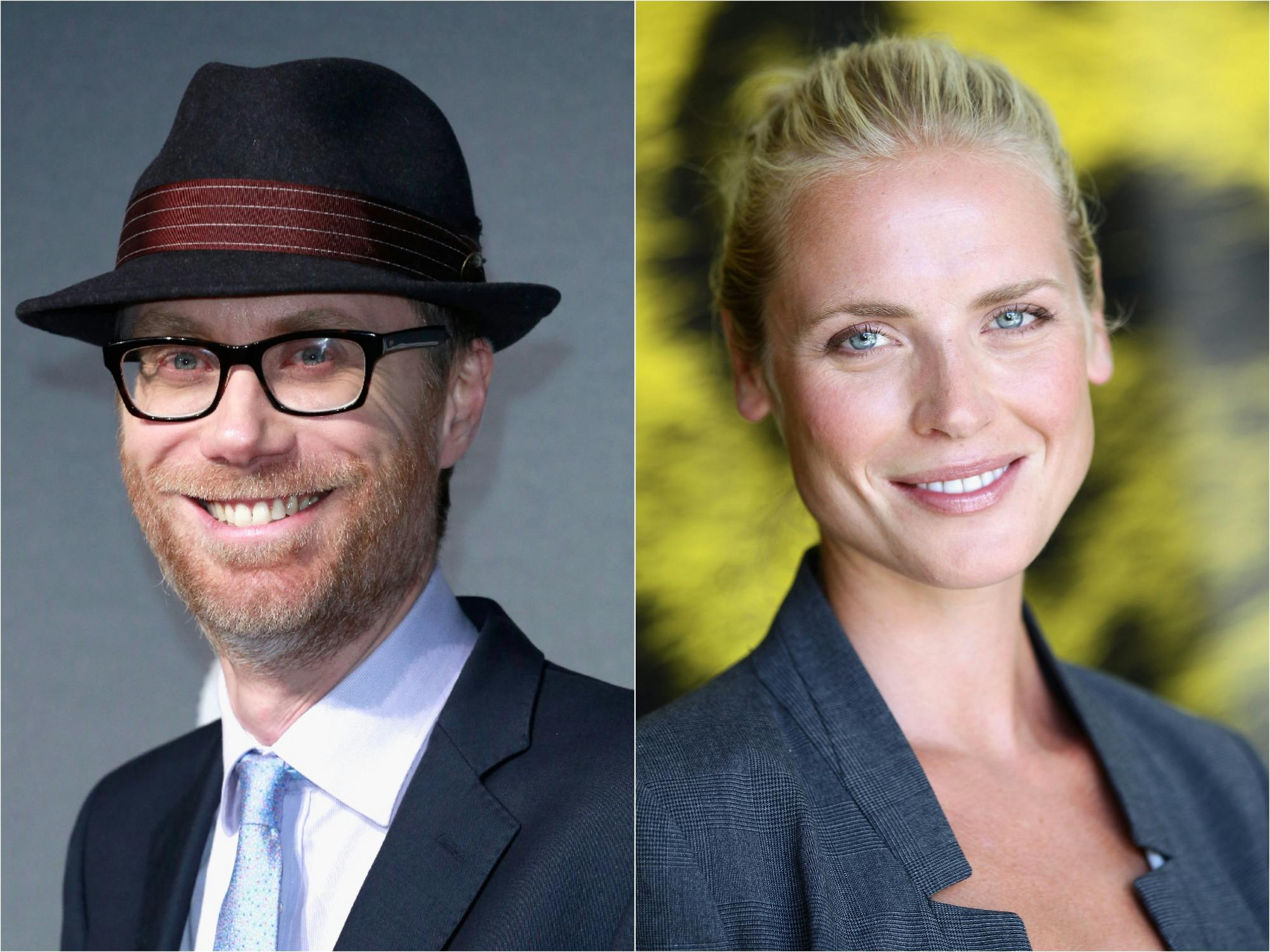 Stephen Merchant and Synnøve Macody Lund