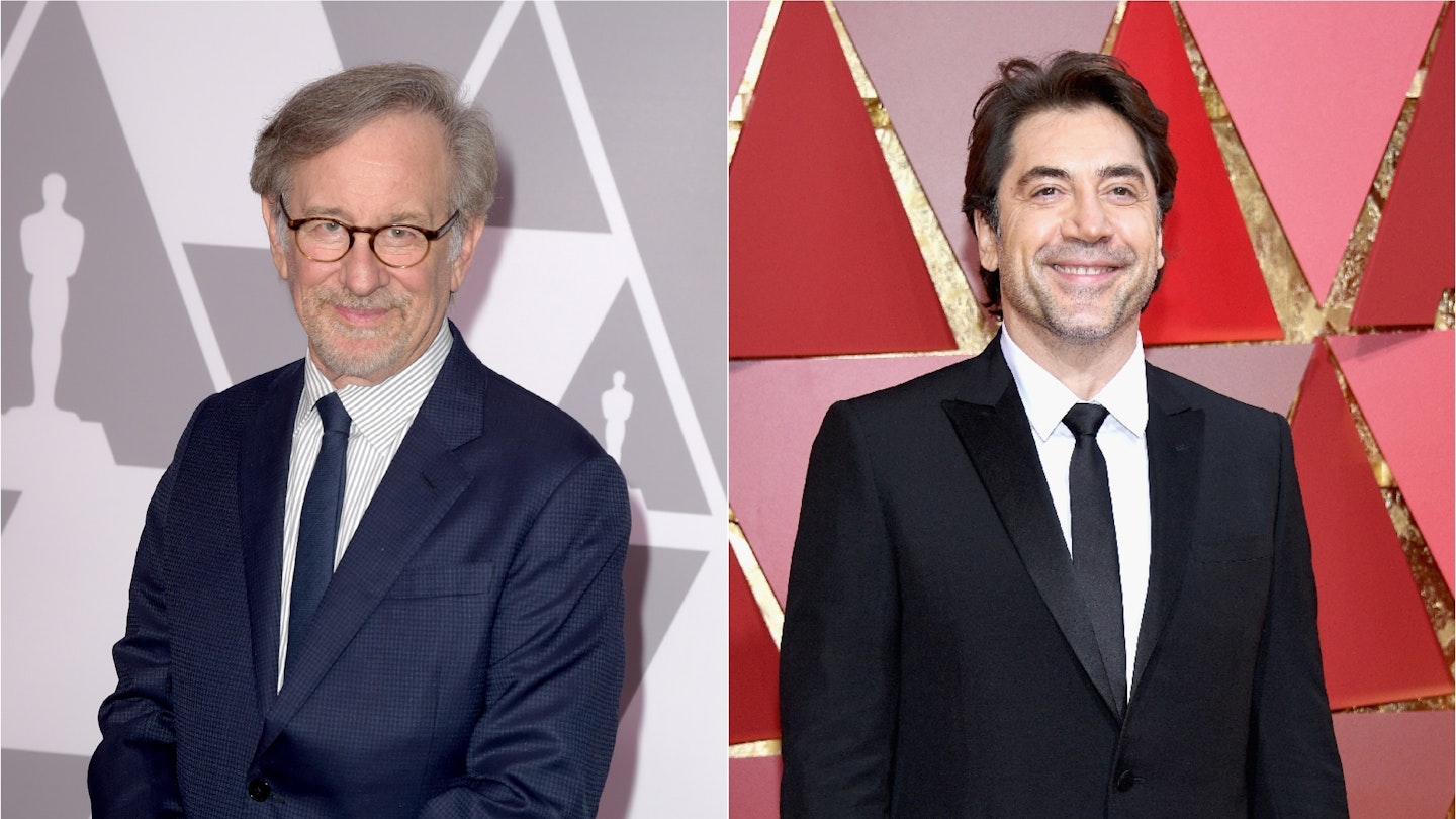 Steven Spielberg and Javier Bardem