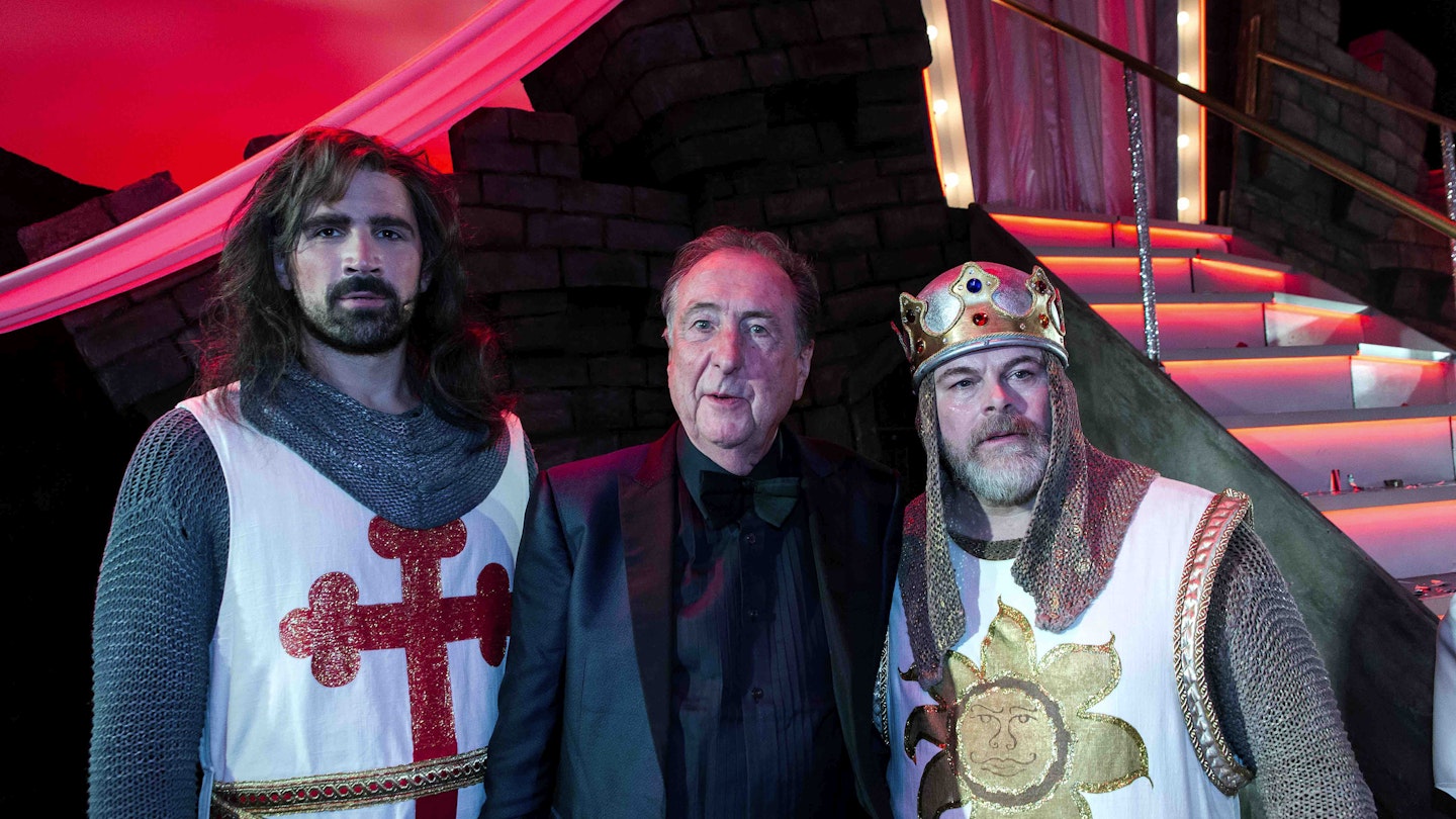 Eric Idle with Spamalot stage cast