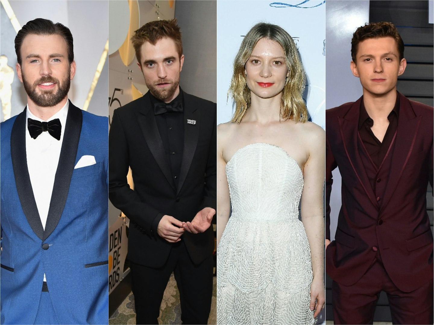 Chris Evans, Robert Pattinson, Mia Wasikowska, Tom Holland
