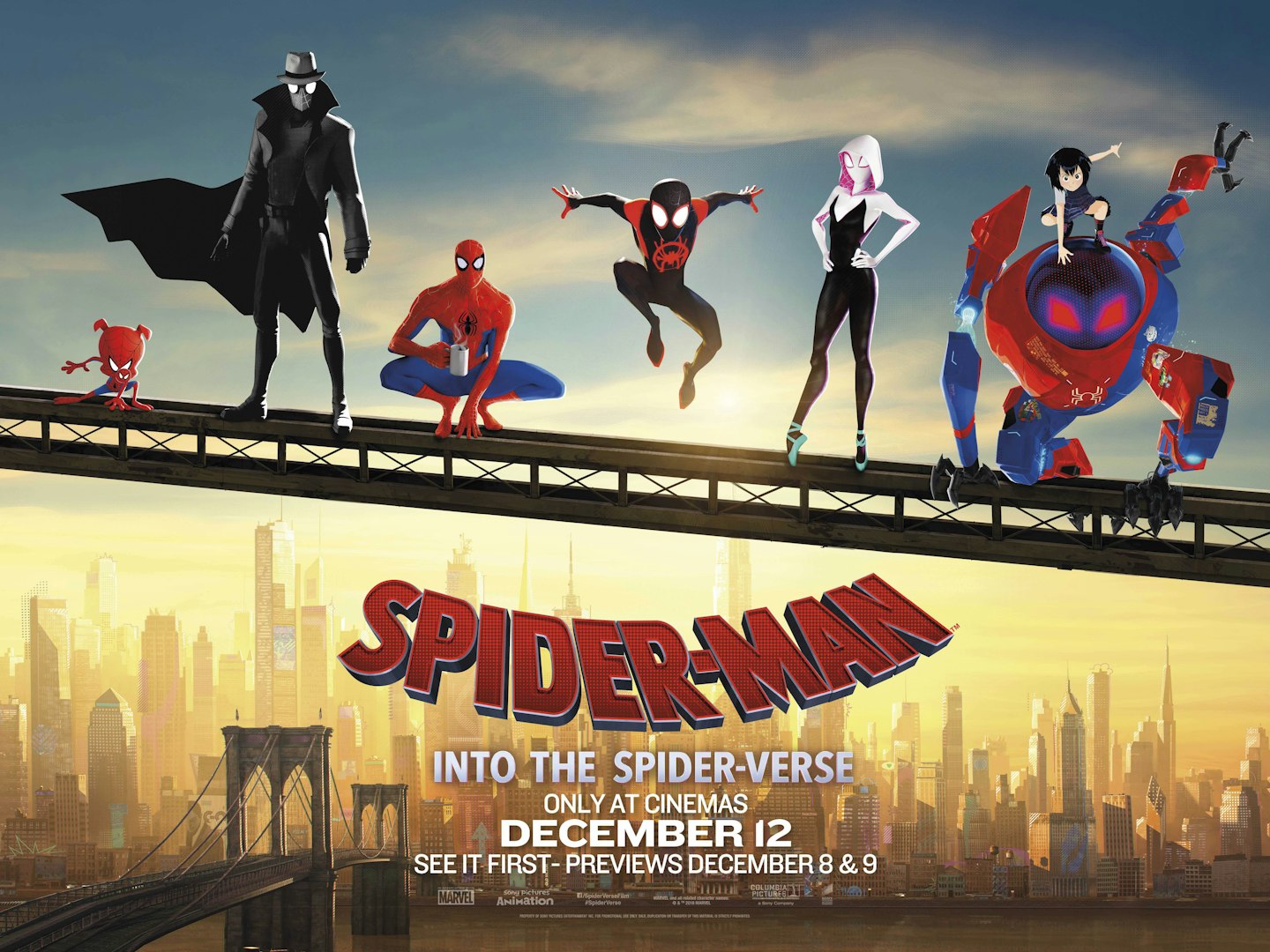 Spider-Man: Into The Spider-Verse quad poster