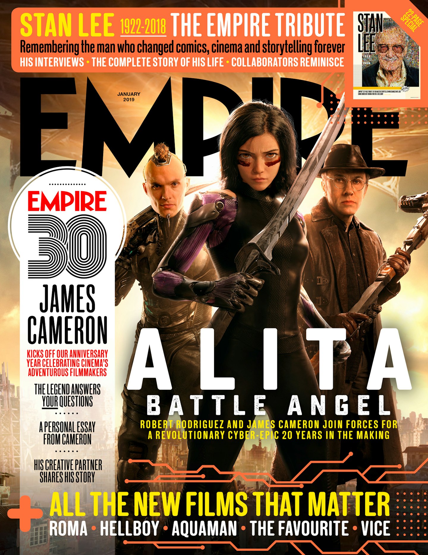 Empire – January 2019 cover – Alita Battle Angel