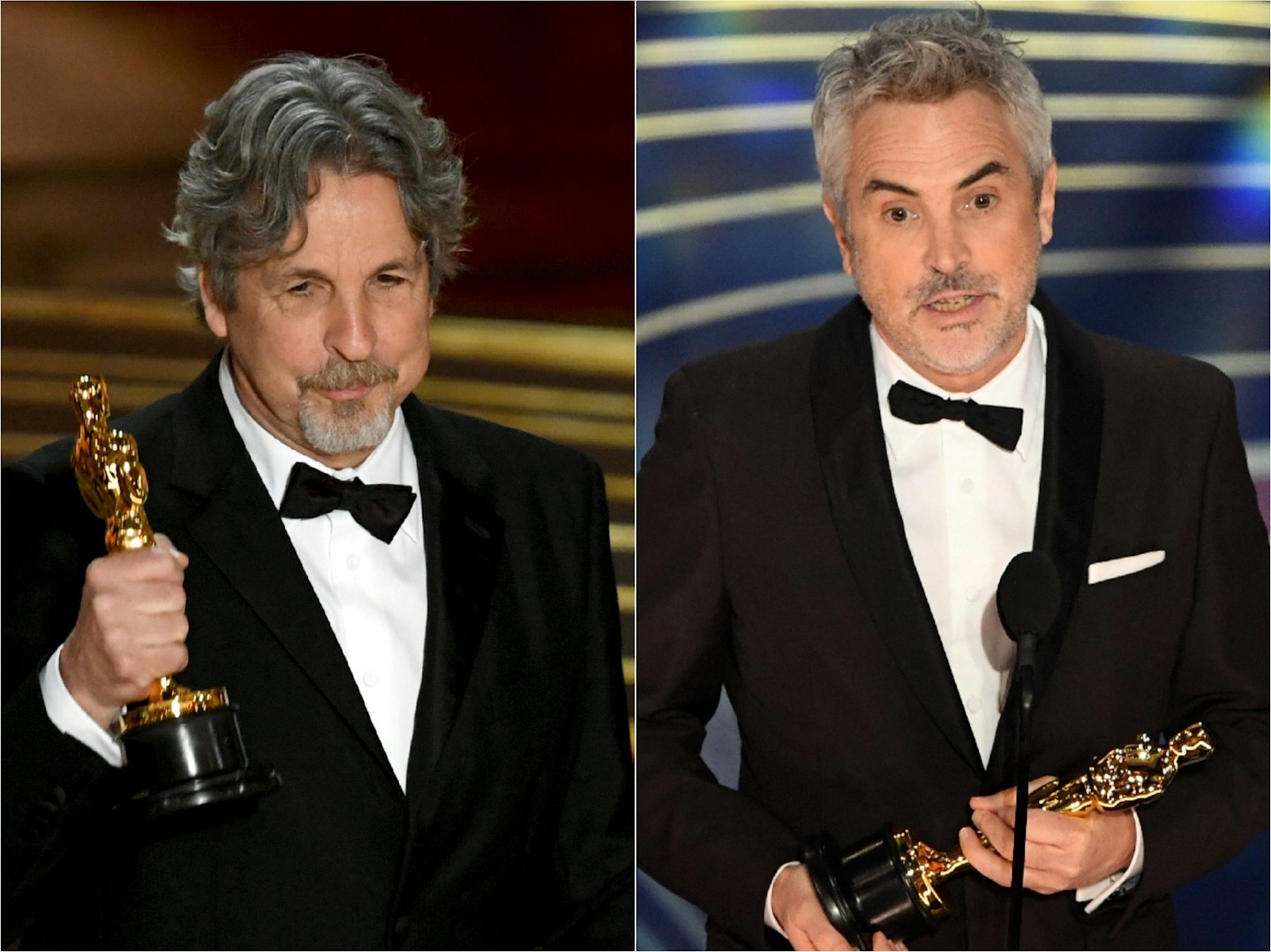 Peter Farelly, Alfonso Cuaron at the 2019 Oscars