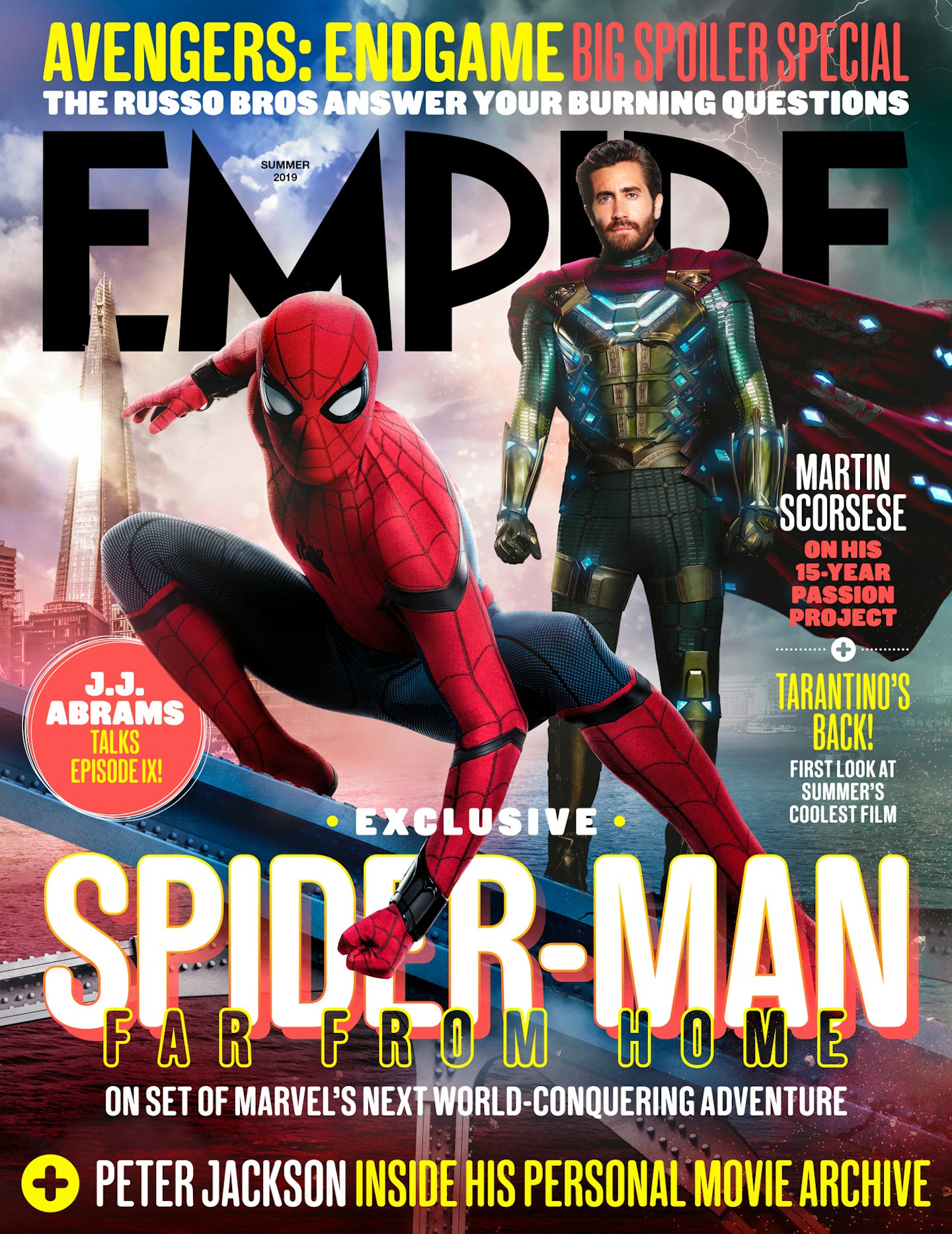 Empire - Summer 2019 spider-man far from home newsstand cover