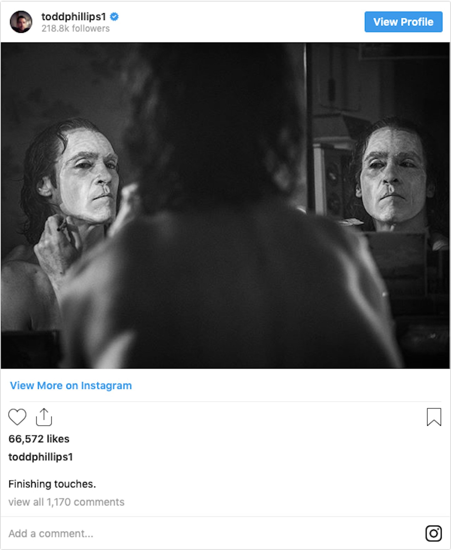Todd Philips Joker new Instagram