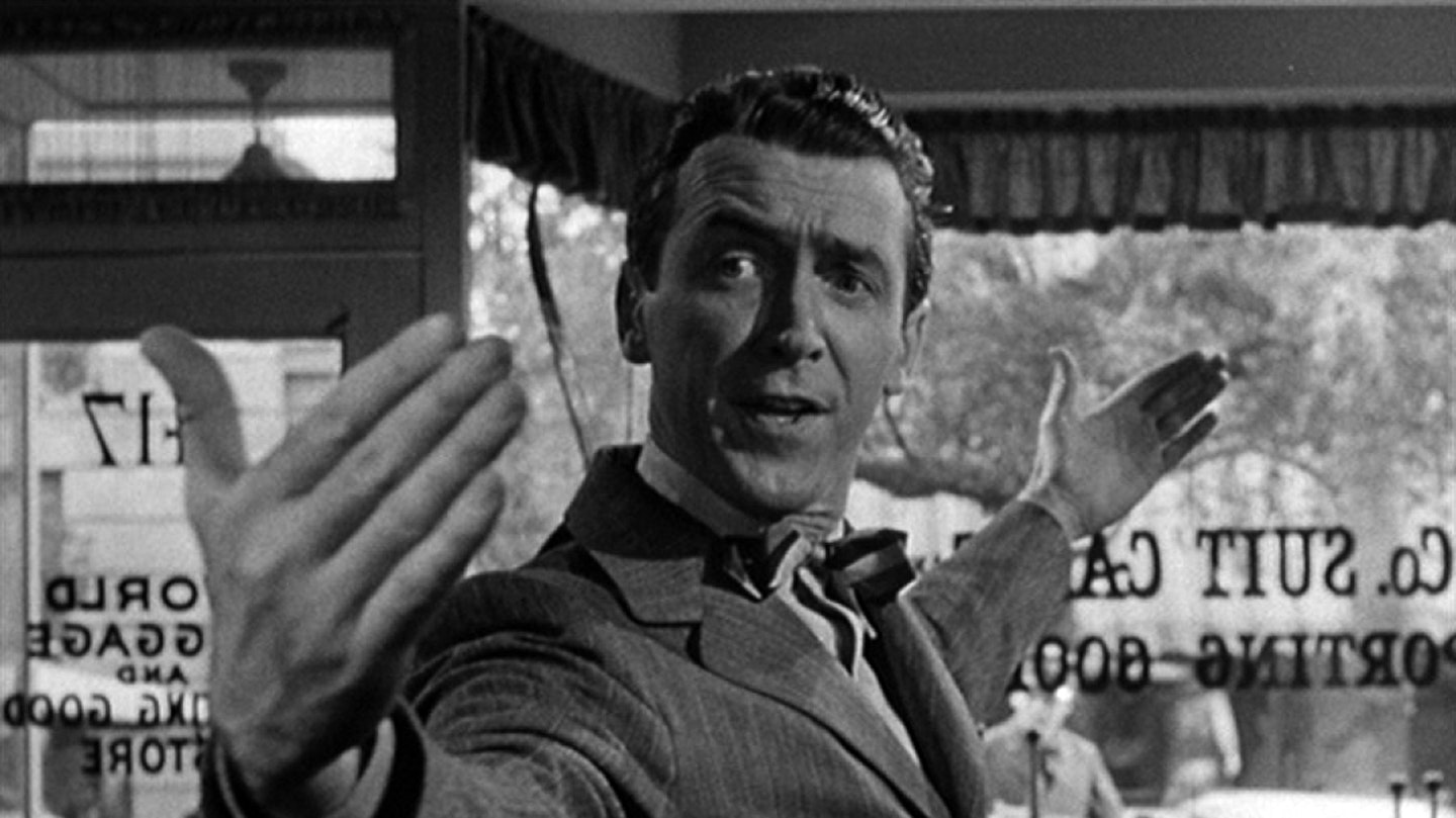 James Stewart as George Bailey in It's A Wonderful Life