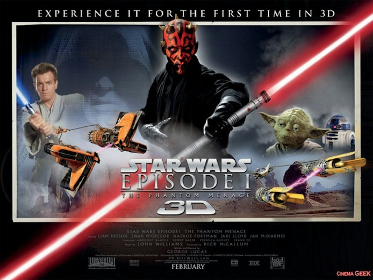 the phantom menace 3d poster