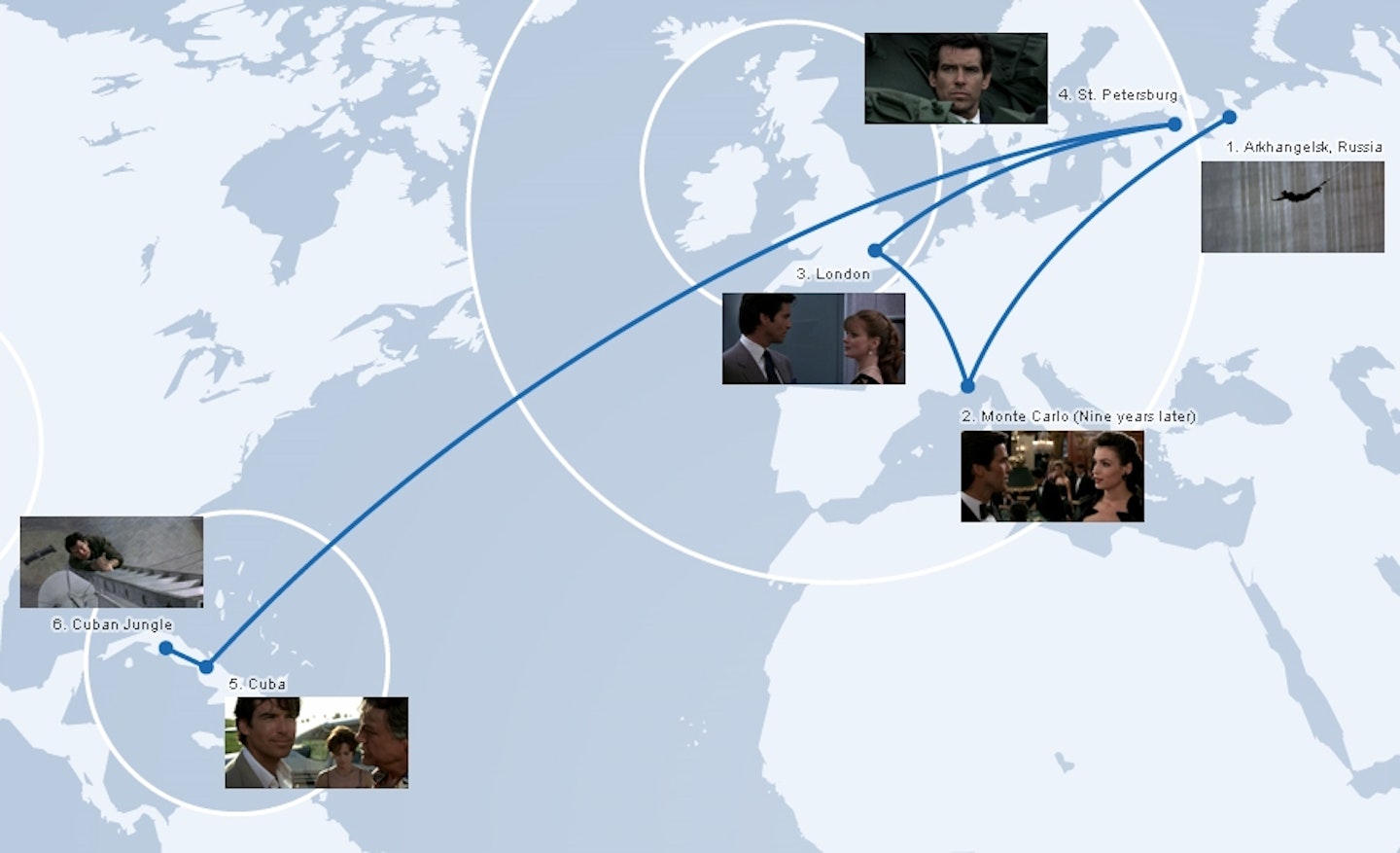 Goldeneye Travel Map