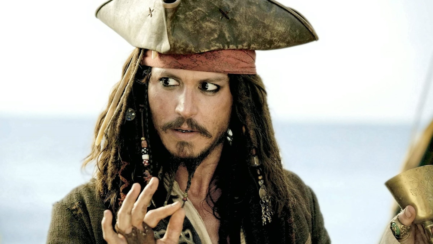 Johnny Depp as Captain Jack Sparrow in Pirates of the Caribbean