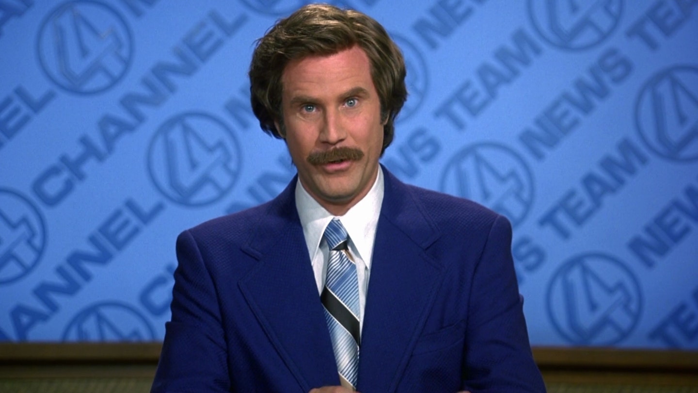 Will Ferrell as Ron Burgundy in Anchorman