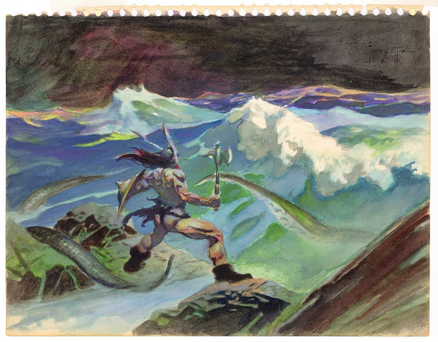 Conan and the Savage Sea by Frank Frazetta
