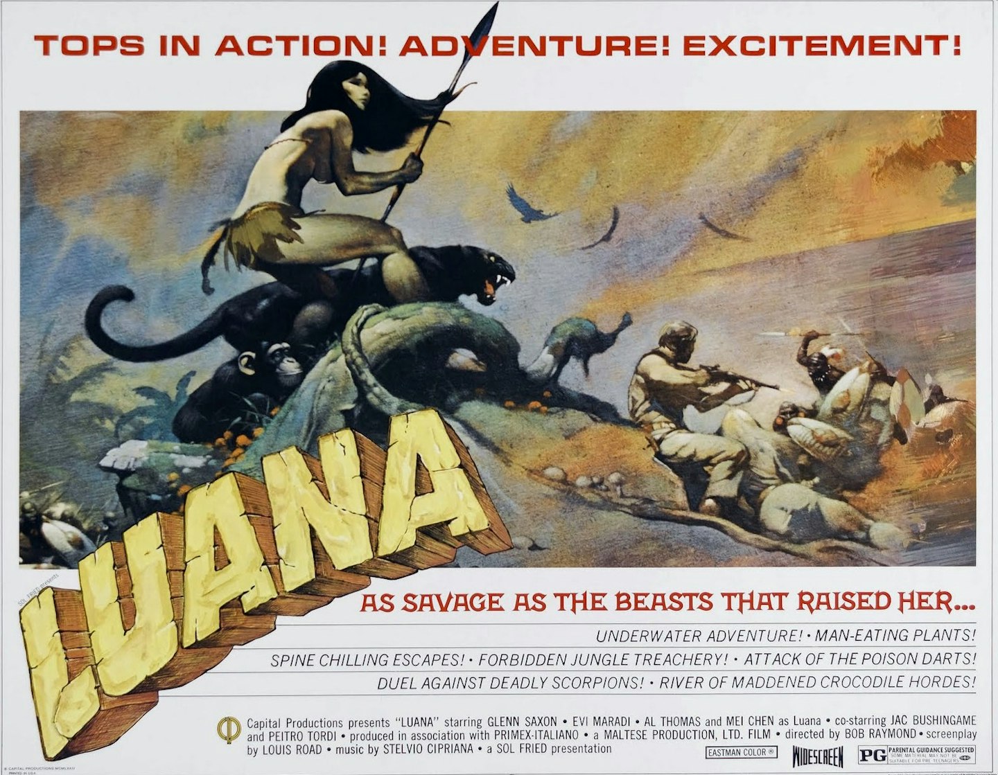 Luana poster by Frank Frazetta