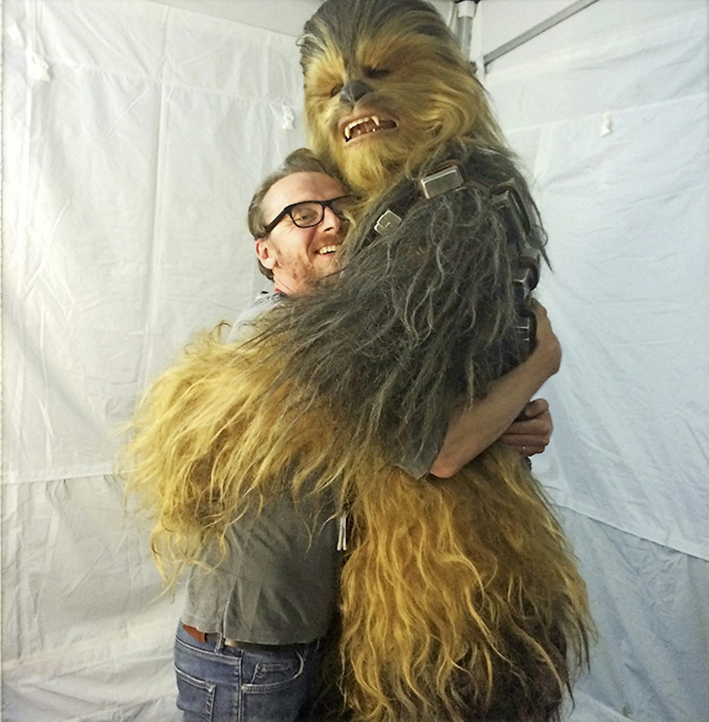 Simon Pegg and Chewie