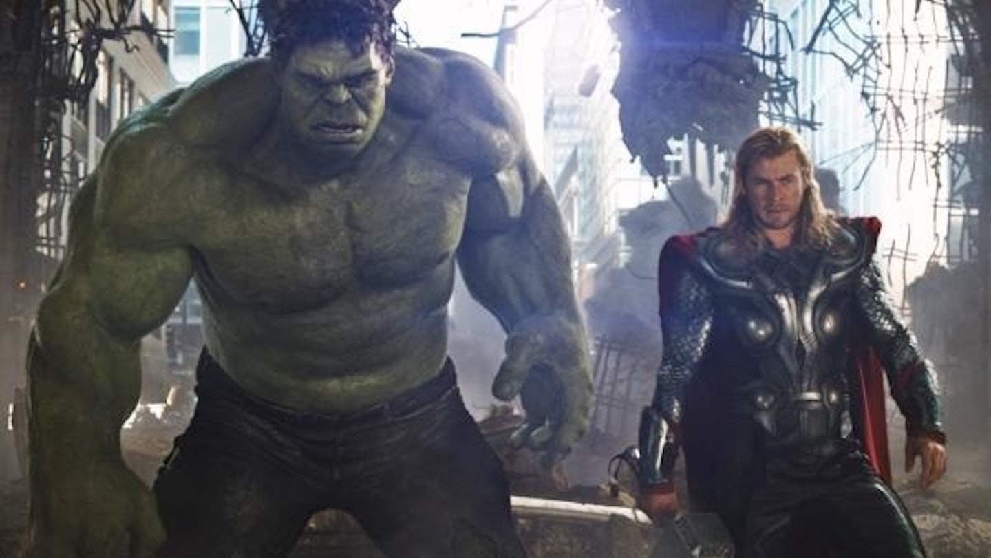 Mark Ruffalo and Chris Hemsworth in The Avengers