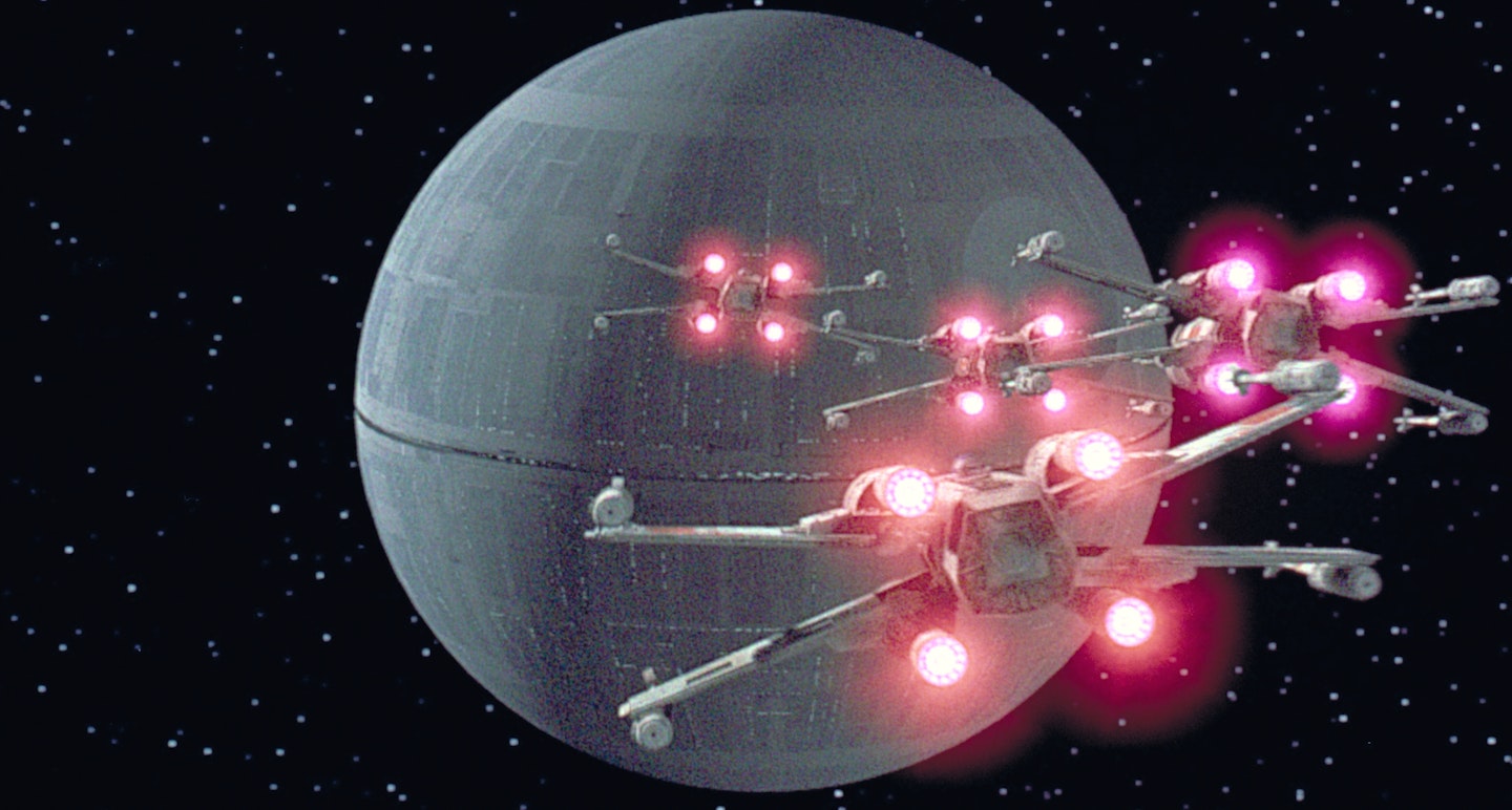 Star Wars - X-Wings approach the Death Star