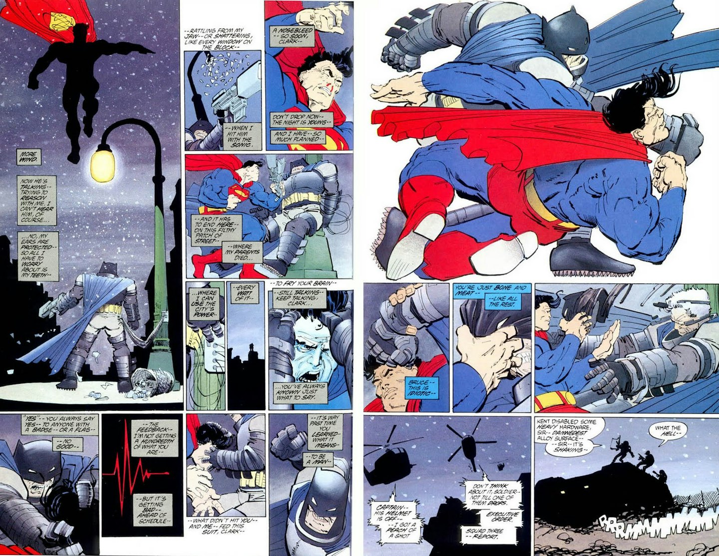 Batman versus Superman in Frank Miller's The Dark Knight Returns