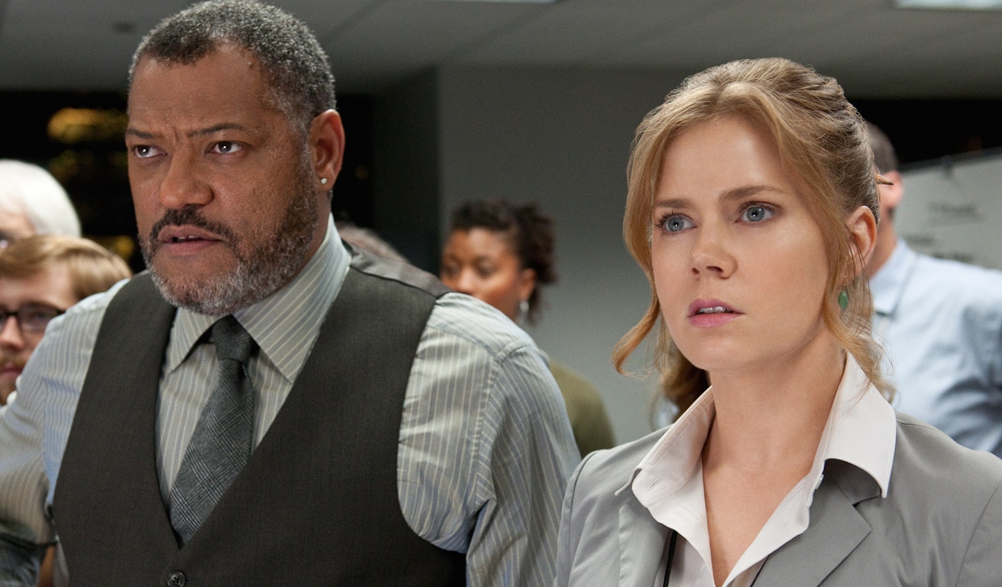 Laurence Fishburne and Amy Adams in Man Of Steel