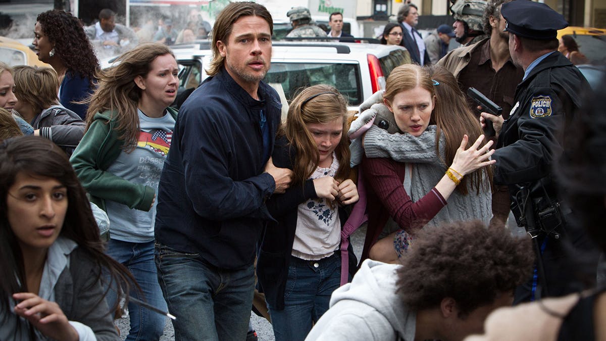  Zombie Movies Brad Pitt in World War Z