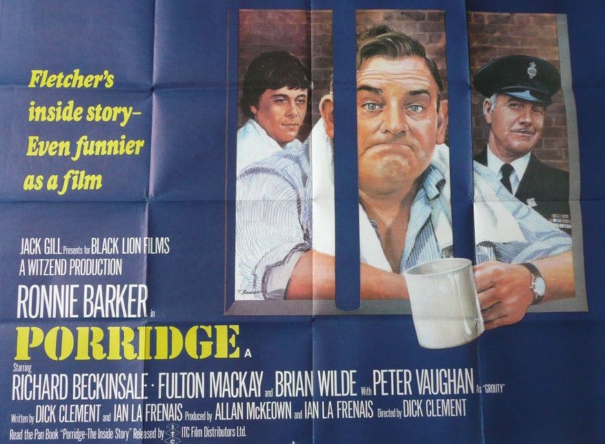 Porridge Ronnie Barker Colour Door Poster 