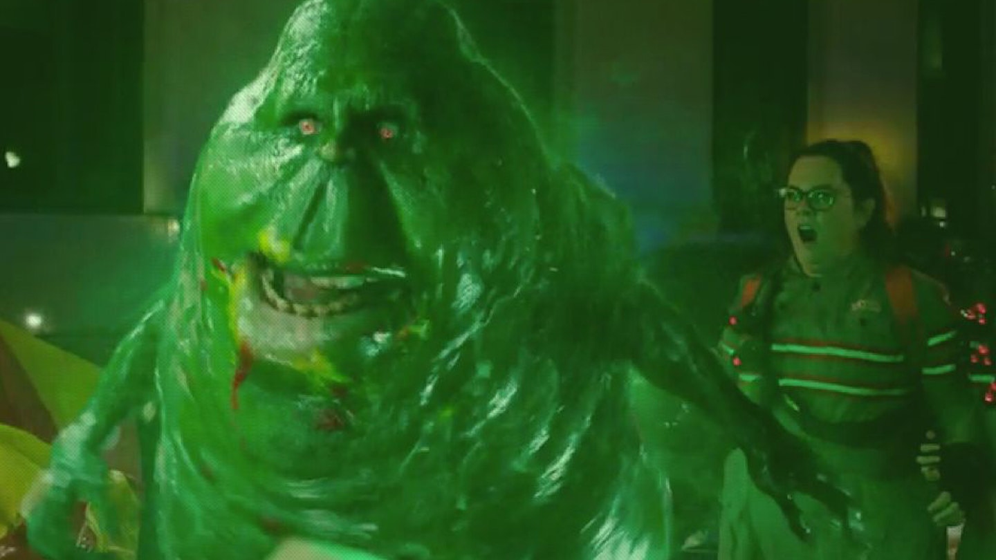 Slimer is back in Ghostbusters, with a partner-in-slime 