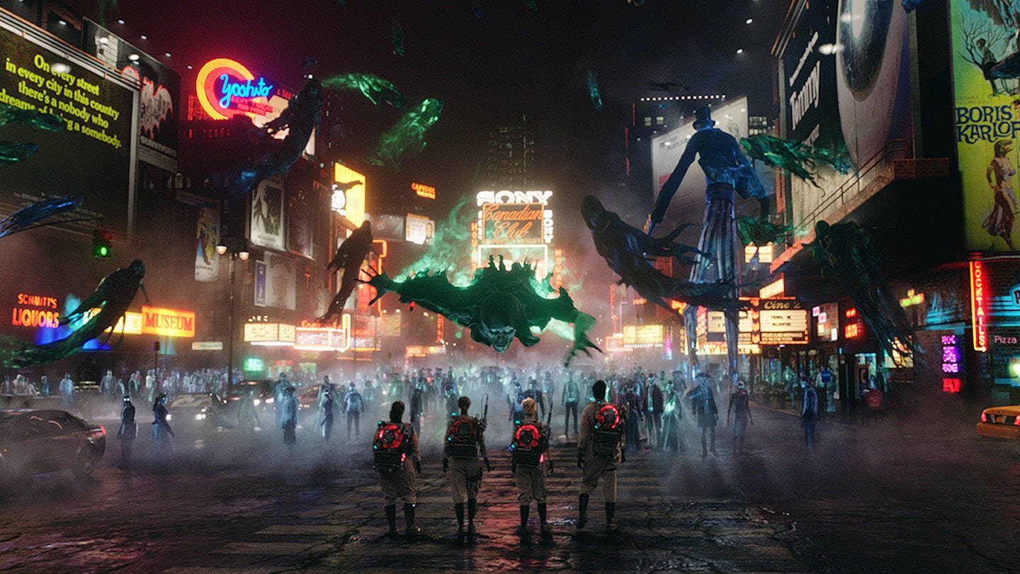 Ghostbusters' Times Square battle