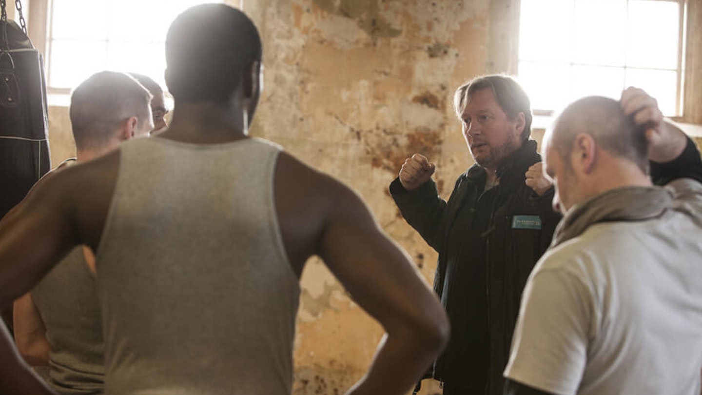 David Mackenzie on the set of Starred Up