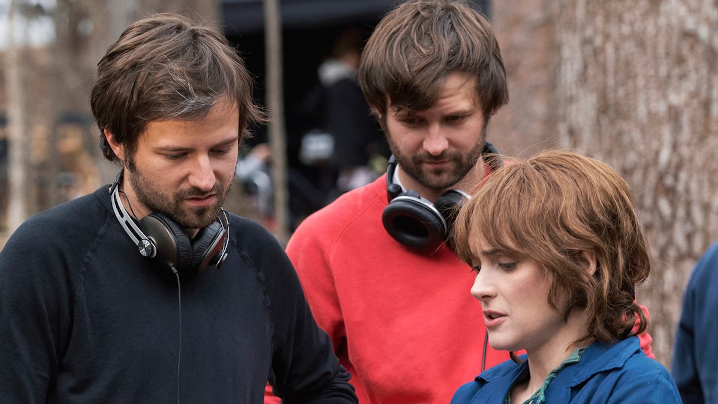 The Duffer Brothers on the set of Stranger Things