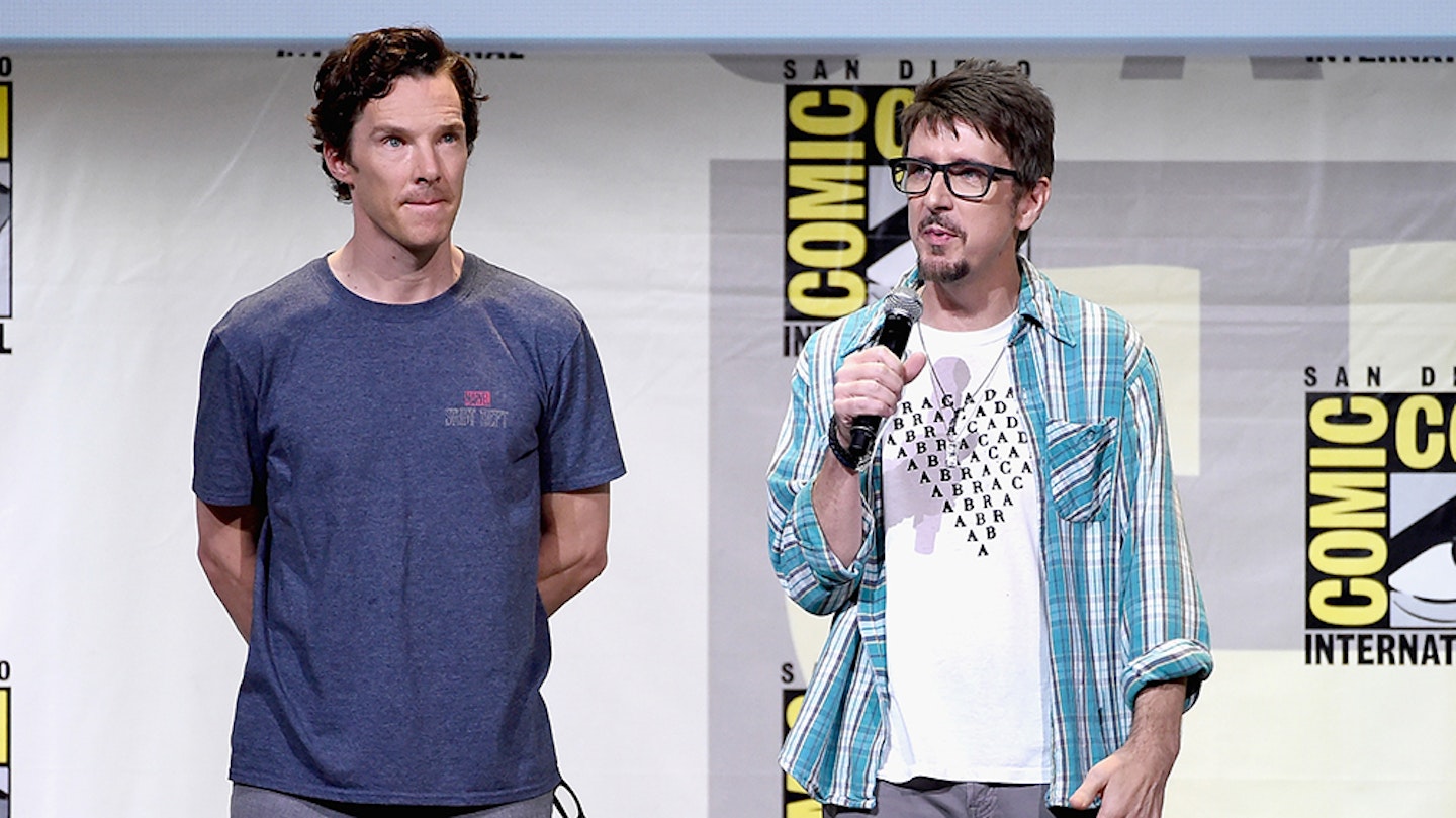 Cumberbatch with Scott Derrickson at Comic-Con